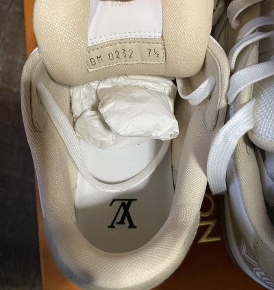 Louis Vuitton Trainer Sneaker Denim Beige