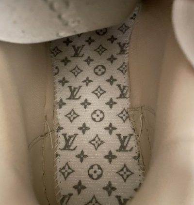 Louis Vuitton Trainer Sneaker Denim Beige