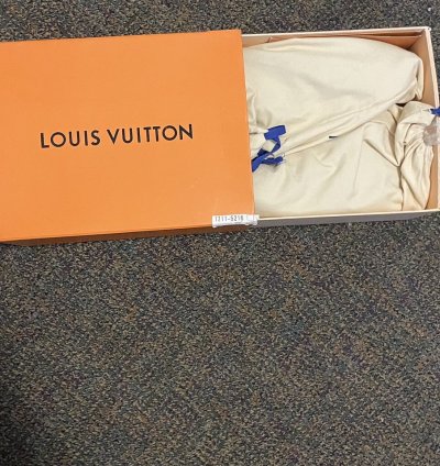 Louis Vuitton Trainers Blue Embossed Monogram