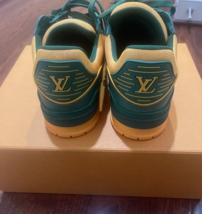 Louis Vuitton Trainers Green Orange