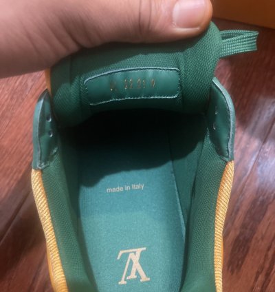Louis Vuitton Trainers Green Orange