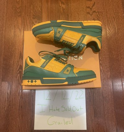 Louis Vuitton Trainers Green Orange
