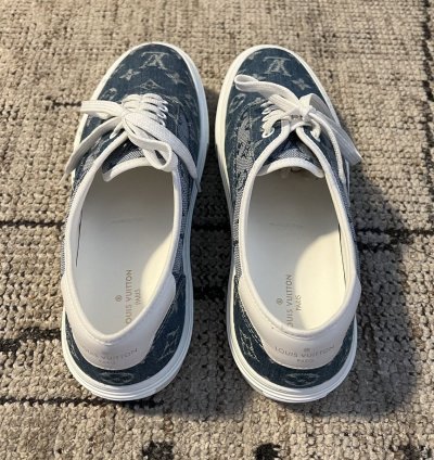 Louis Vuitton Trocadero Richelieu Low Top Sneakers In Denim