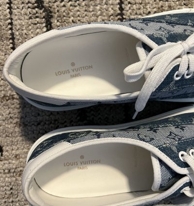 Louis Vuitton Trocadero Richelieu Low Top Sneakers In Denim