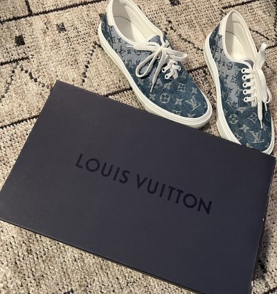Louis Vuitton Trocadero Richelieu Low Top Sneakers In Denim