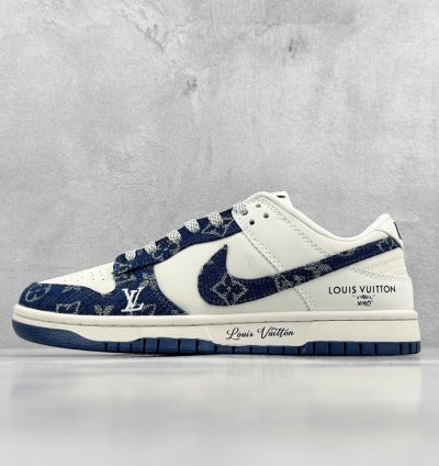 280 Lv X Nike Dunk Low Dark Blue Denim Xp3802-335df23