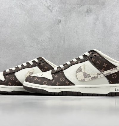 280 Nike Sb Dunk Low X Louis Vuitton White Brown Presbyopia Sj2068-253 - We2