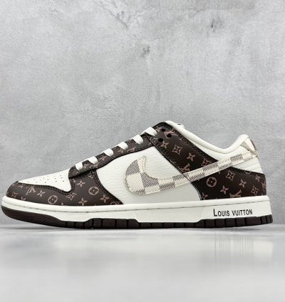 280 Nike Sb Dunk Low X Louis Vuitton White Brown Presbyopia Sj2068-253 - We2