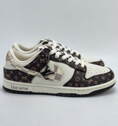 280 Nike Sb Dunk Low X Louis Vuitton White Brown Presbyopia Sj2068-253 - Df4f