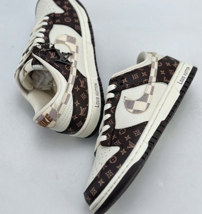 280 Nike Sb Dunk Low X Louis Vuitton White Brown Presbyopia Sj2068-253 - Df4f
