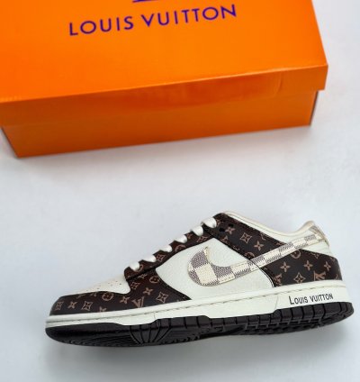 280 Nike Sb Dunk Low X Louis Vuitton White Brown Presbyopia Sj2068-253 - Df4f