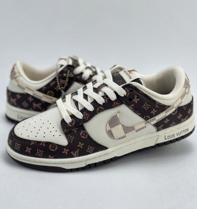 280 Nike Sb Dunk Low X Louis Vuitton White Brown Presbyopia Sj2068-253 - Df4f