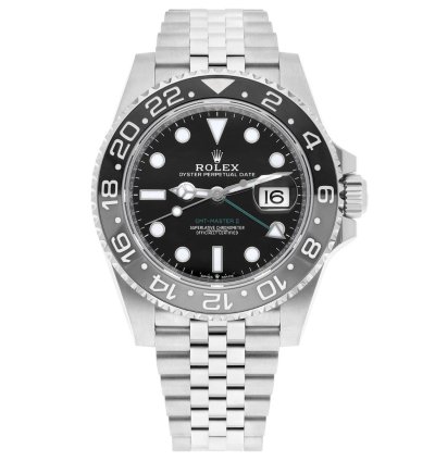 Rolex Gmt-master Ii 40mm 126710grnr Jubilee Stainless Steel Watch Black Dial 2024