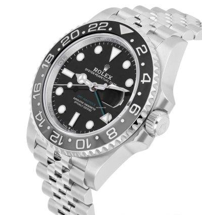 Rolex Gmt-master Ii 40mm 126710grnr Jubilee Stainless Steel Watch Black Dial 2024