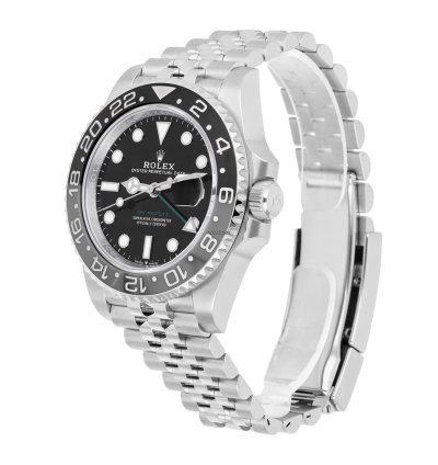 Rolex Gmt-master Ii 40mm 126710grnr Jubilee Stainless Steel Watch Black Dial 2024