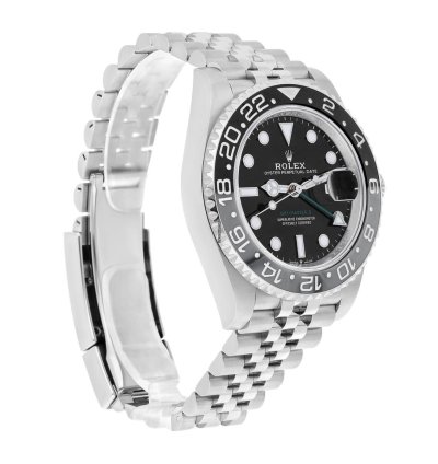 Rolex Gmt-master Ii 40mm 126710grnr Jubilee Stainless Steel Watch Black Dial 2024