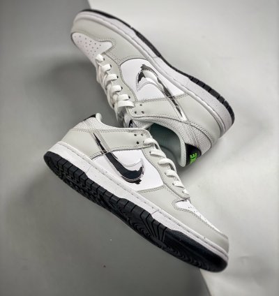 Nike Dunk Low glitch Swoosh Whitegrey Dv3033-001 For Sneaker Hello