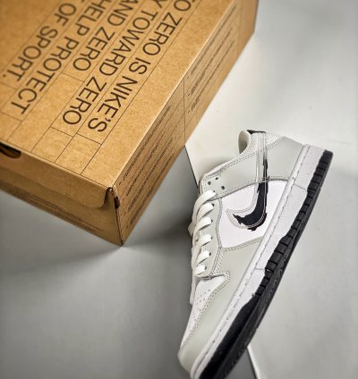Nike Dunk Low glitch Swoosh Whitegrey Dv3033-001 For Sneaker Hello