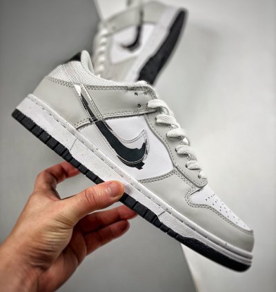 Nike Dunk Low glitch Swoosh Whitegrey Dv3033-001 For Sneaker Hello