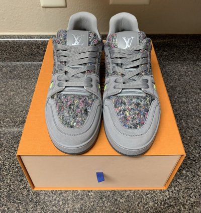 Louis Vuitton Virgil Abloh Ss21 Trainer Grey Volt Pink Lv8