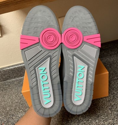 Louis Vuitton Virgil Abloh Ss21 Trainer Grey Volt Pink Lv8