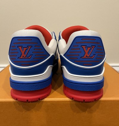 Louis Vuitton Virgil Trainer Low Sneaker Red White Blue Lv8