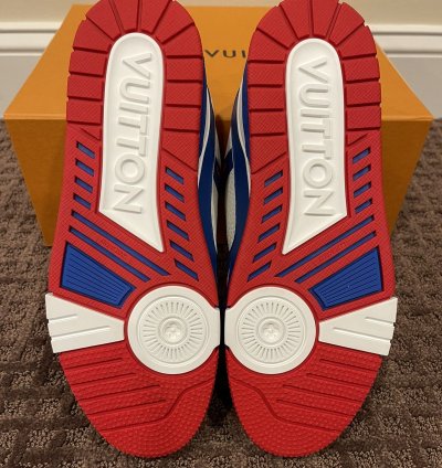 Louis Vuitton Virgil Trainer Low Sneaker Red White Blue Lv8