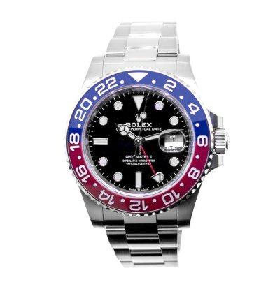 Rolex Gmt-master Ii 40mm Stainless Steel Black Dial Pepsi Red Blue Bezel 126710