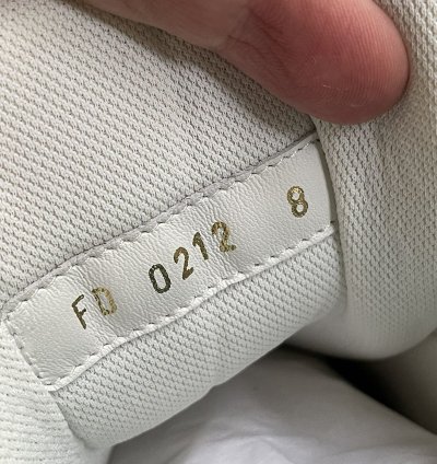 Louis Vuitton White Blue Monogram Trainer Sneaker