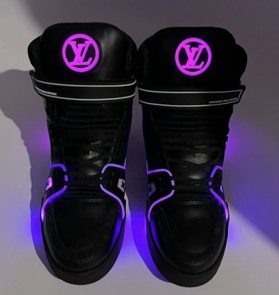 Louis Vuitton X408 Led Fiber Optic Light Up Black Sneaker