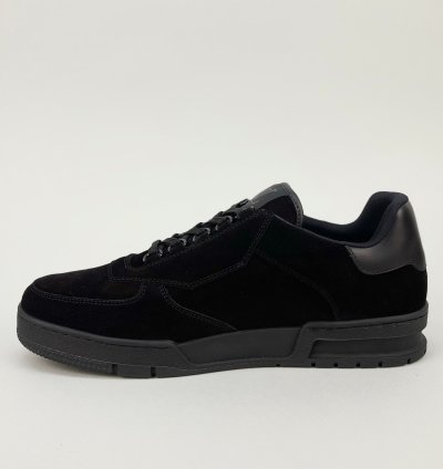 Low Top Sneaker Black Suede Lv Monogram
