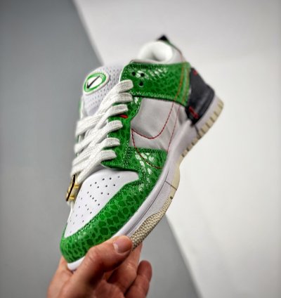 Nike Dunk Low Disrupt 2 just Do It Whitegreen-red-black For