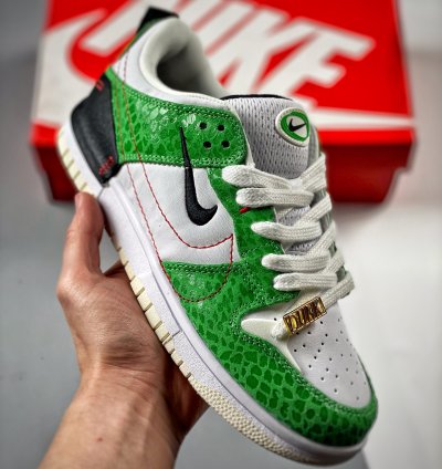 Nike Dunk Low Disrupt 2 just Do It Whitegreen-red-black For