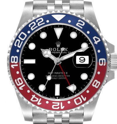 Rolex Gmt-master Ii Blue Red Pepsi Bezel Steel Mens Watch 126710 Unworn