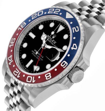 Rolex Gmt-master Ii Blue Red Pepsi Bezel Steel Mens Watch 126710 Unworn