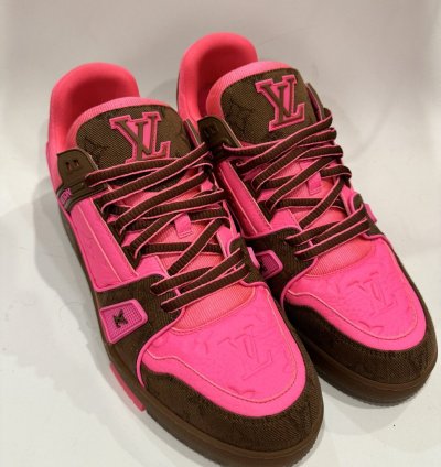 Lv Monogram Trainer Pink Brown
