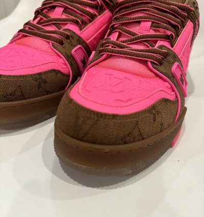 Lv Monogram Trainer Pink Brown
