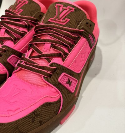 Lv Monogram Trainer Pink Brown
