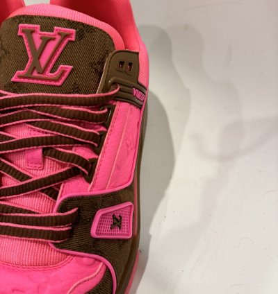 Lv Monogram Trainer Pink Brown