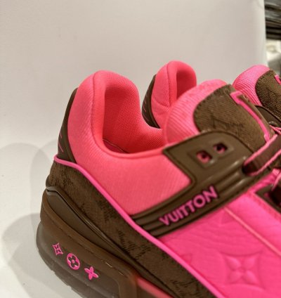 Lv Monogram Trainer Pink Brown