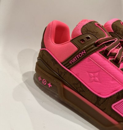 Lv Monogram Trainer Pink Brown