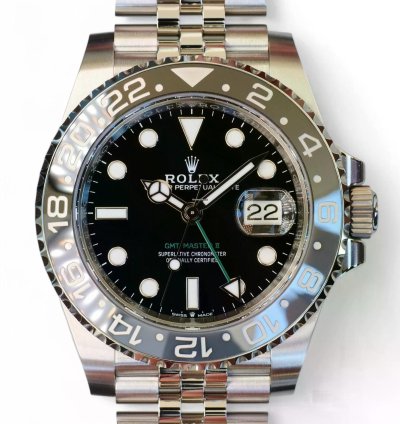 Rolex Gmt-master Ii Bruce Wayne 126710grnr Grey Bezel