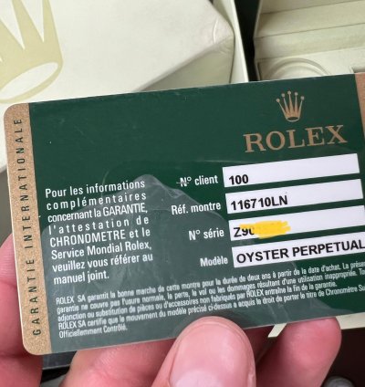 Rolex Gmt-master Ii Ceramica Black New Nos Nuovo Italia Pellicole Full Set Rectangular Dial