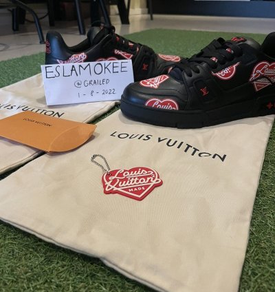 Lv Trainer Ft Nigo Black Red Hearts