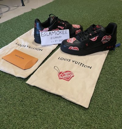 Lv Trainer Ft Nigo Black Red Hearts