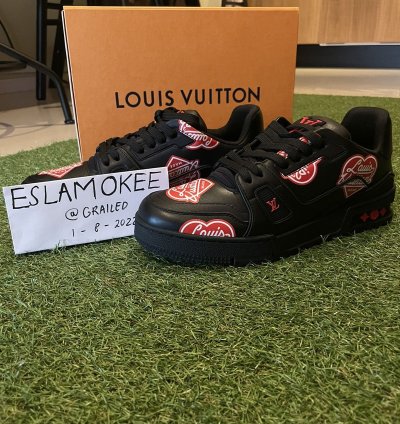 Lv Trainer Ft Nigo Black Red Hearts
