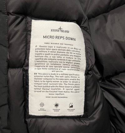 1000 Stone Island Micro Reps Short Down Puffer Jacket