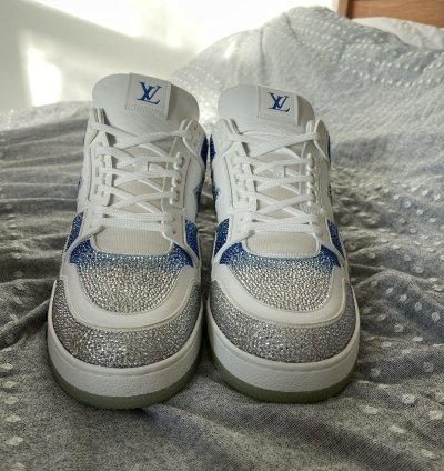 Lv Trainer Sneaker Azur Crystal