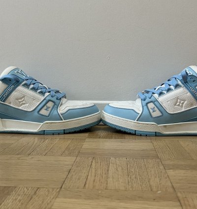 Lv Trainer Sneaker Baby Blue Size 7