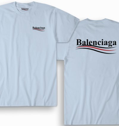 Balenciaga Election Campaign Shirt Light Blue Made In Usa S To 5xl